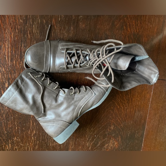 Brash lace up combat boots brown women's size 13 - Picture 4 of 9